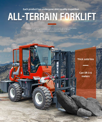 Power Steering All Terrain Forklift for Efficient Travel Up To 5 Mph
