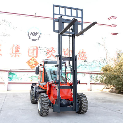 CE Approval Safety 5 Ton Rough Terrain Forklift With Joystick Controls
